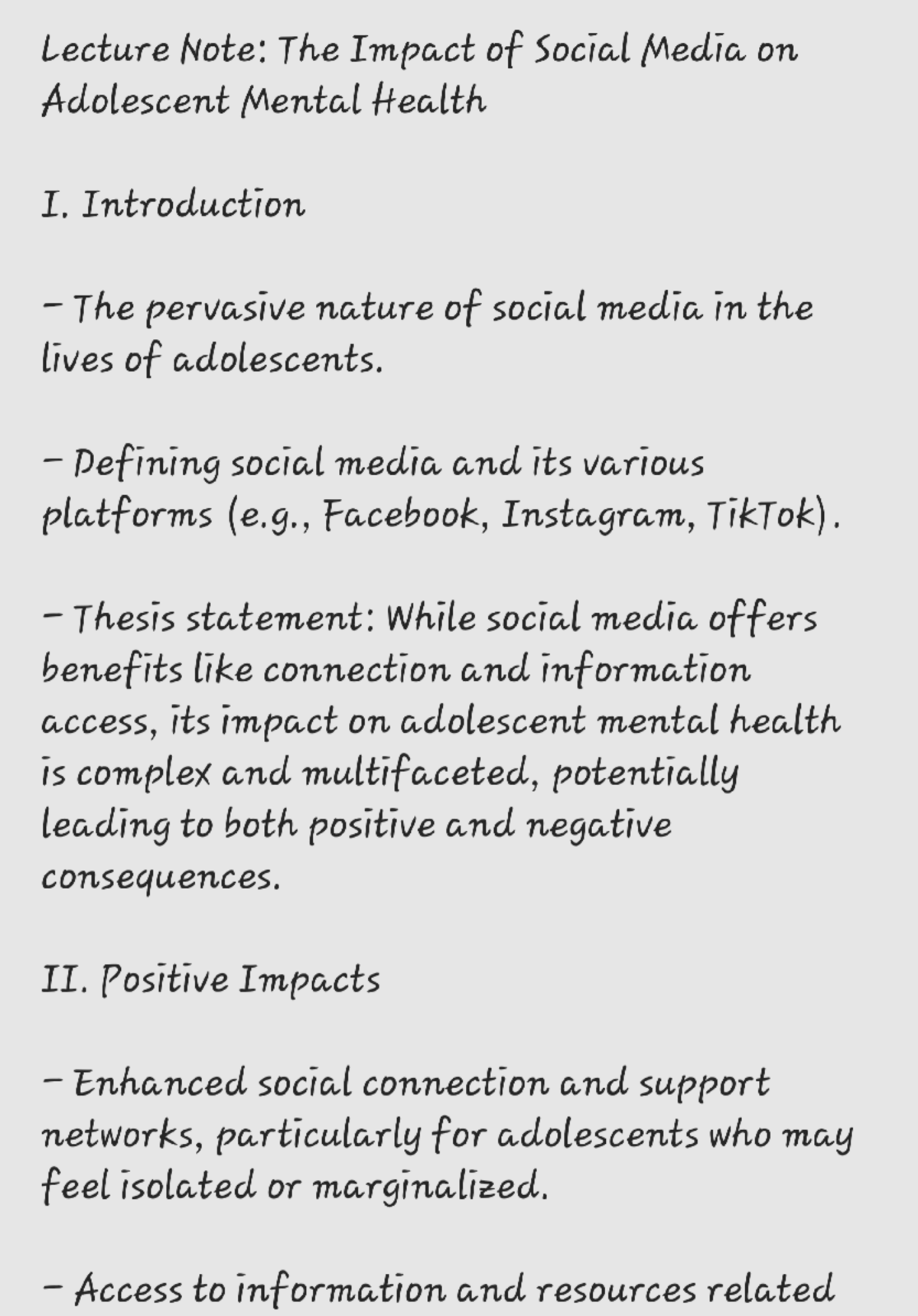 Notes 250418 2019 12 - Impact of Social Media - Lecture Note: The ...