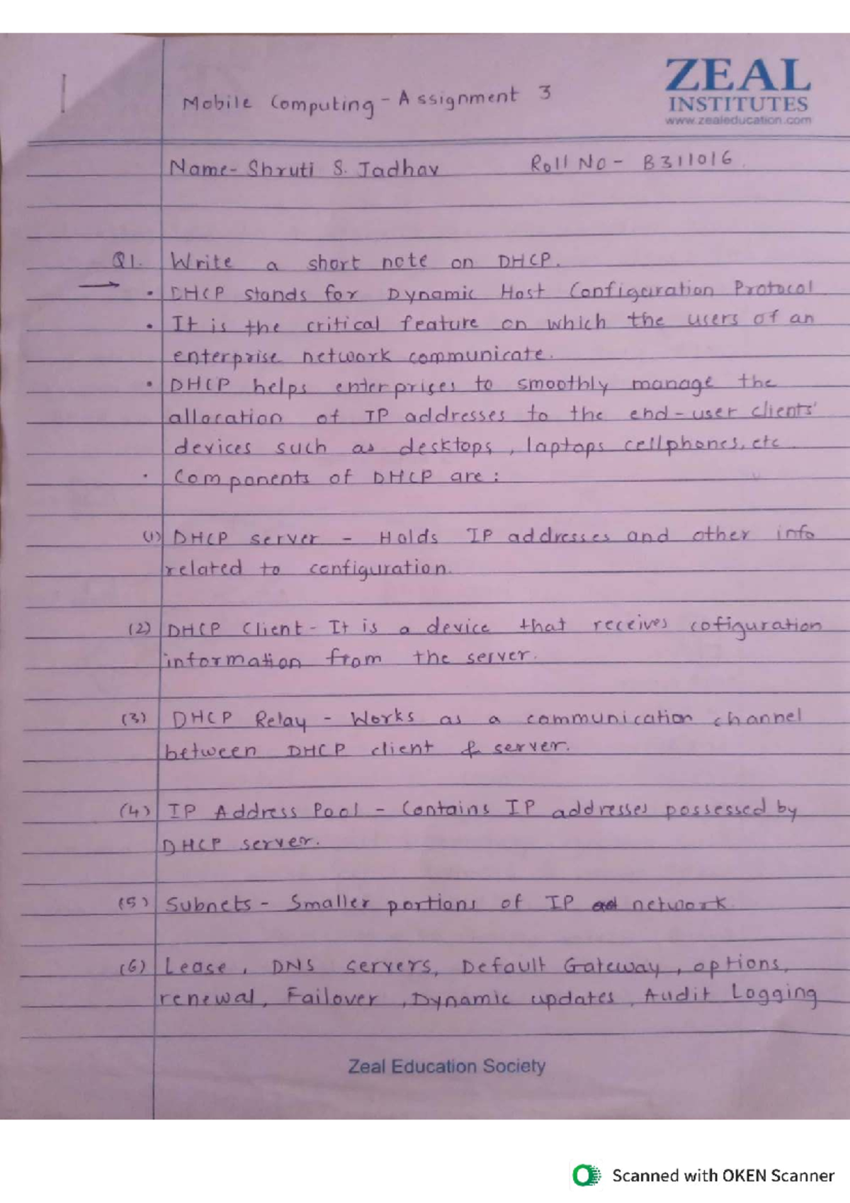 Mobile Computing - Unit 3: DHCP, AODV, ZRP, and VANET Overview - Studocu