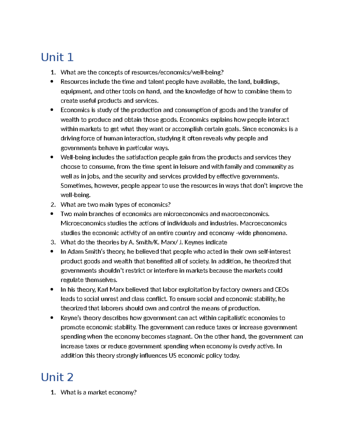 TACN - Economics Concepts and Market Structures Overview - Studocu