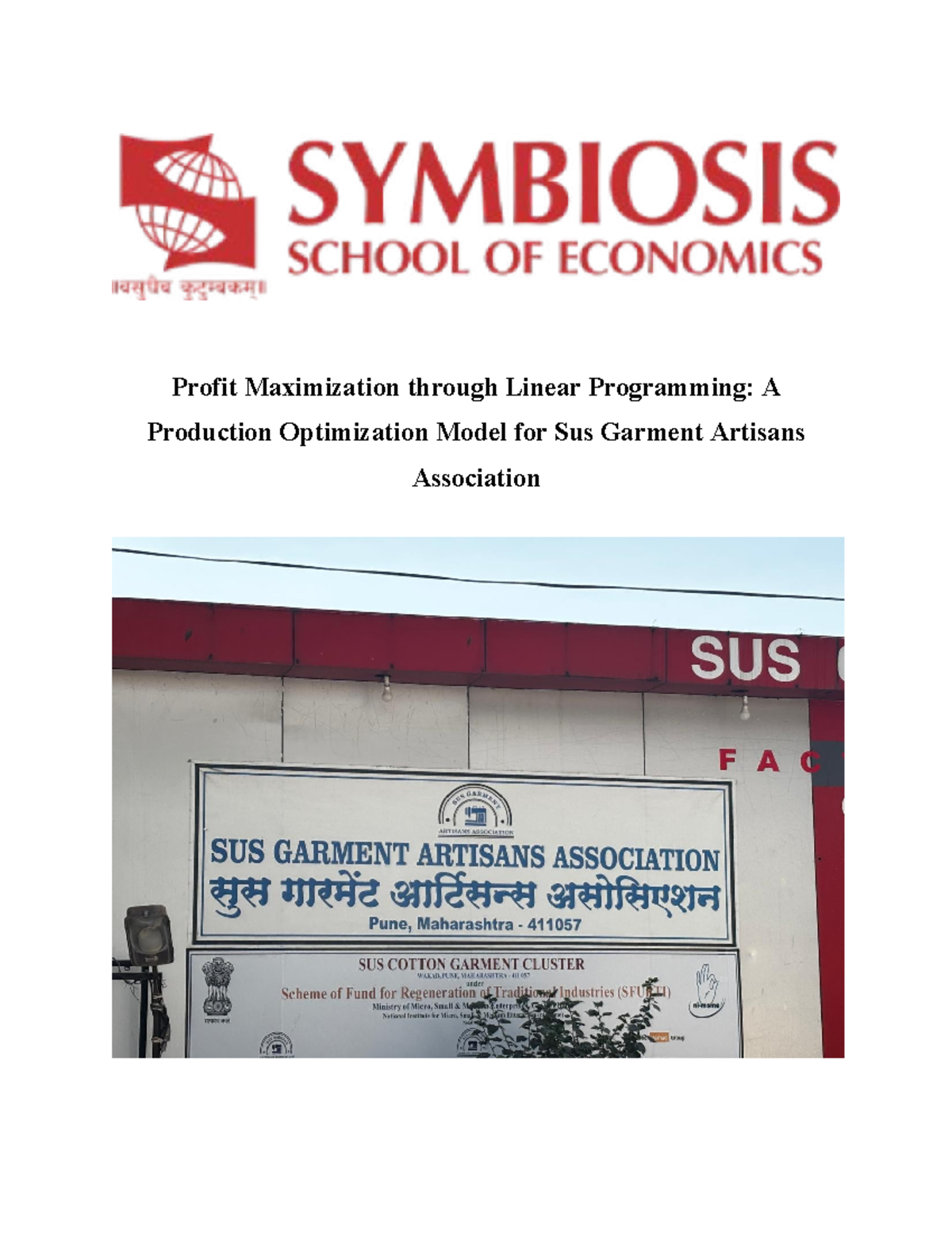 Profit Maximization via Linear Programming: Case Study of Sus Garment ...