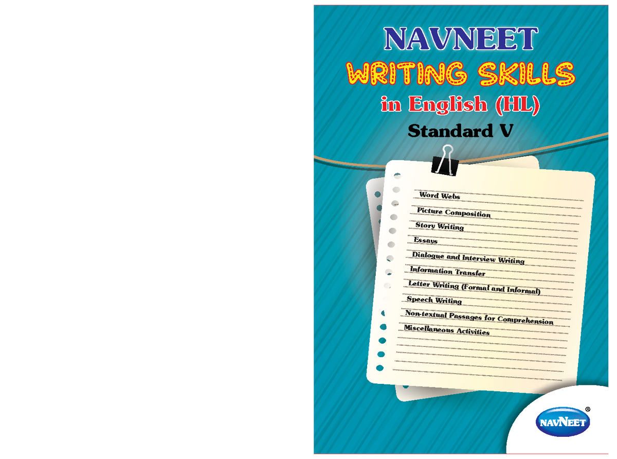 NAVNEET WRITING SKILLS IN ENGLISH (HL) : STD. V - Comprehensive Guide ...