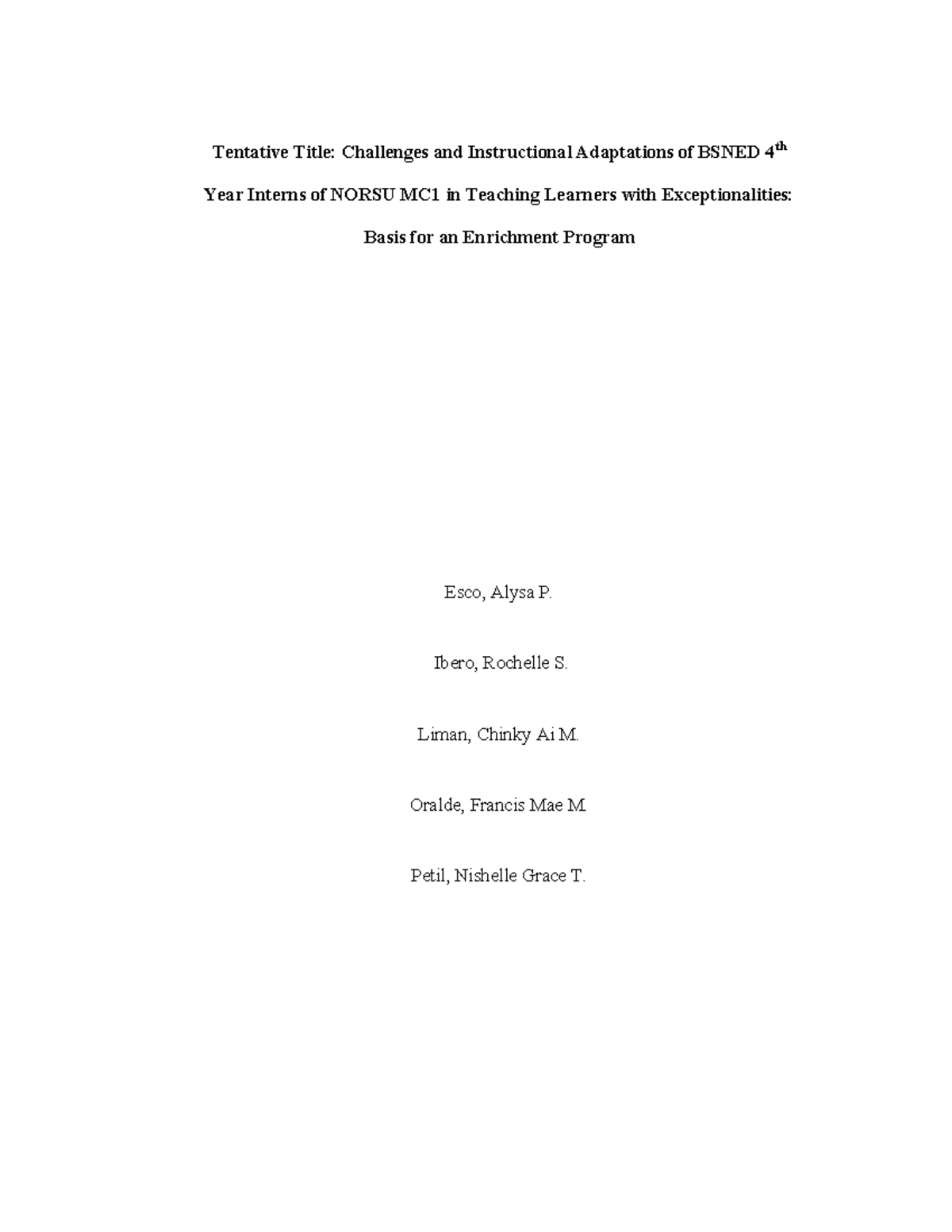 Challenges and Instructional Adaptations of BSNED 4th Year Interns at ...