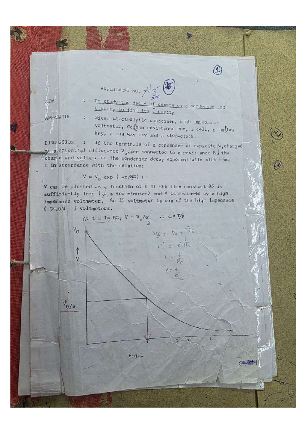Experiment 5 - phy - Physics - e — S iy B 4 i - Studocu