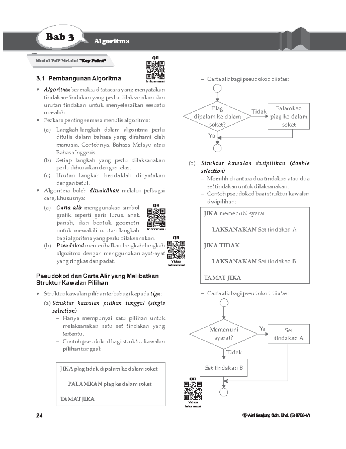 ASK F1 Bab 3 - Algoritma Pseudokod & Carta Alir - Studocu