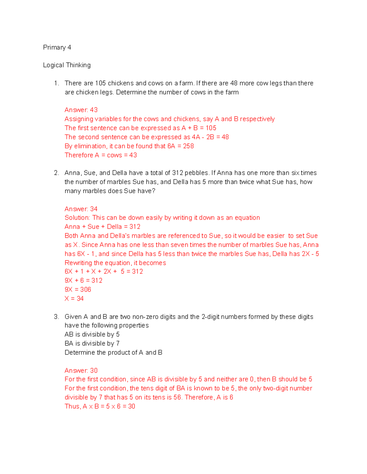 2020-TIMO-Logic & Math Problems for Primary 4 - Studocu