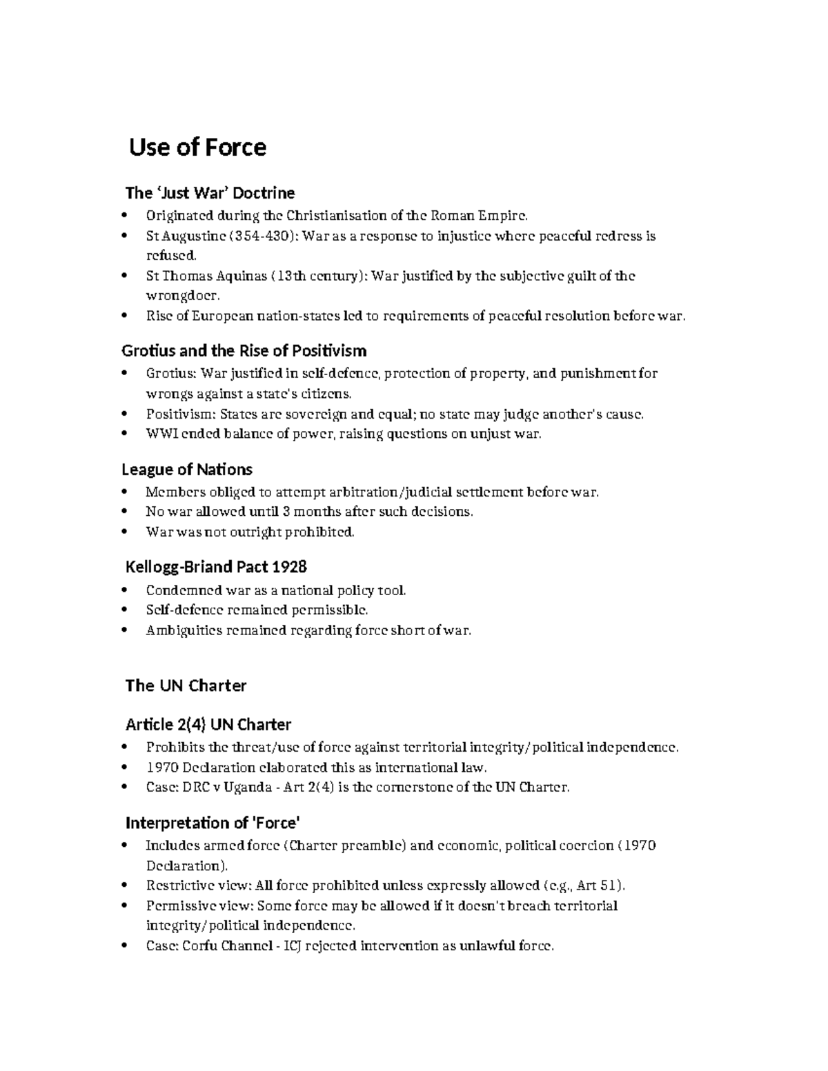 Chapter 10: Use of Force - Key Concepts and Legal Frameworks - Studocu