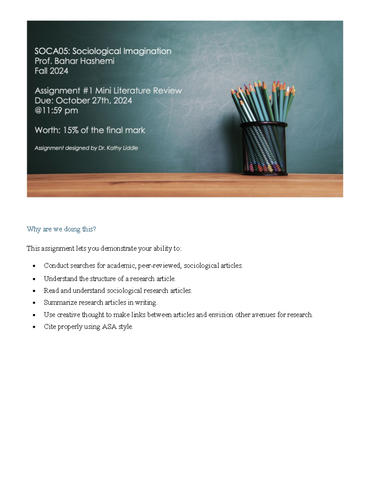 Fall 2024 Assignment 1 complete set of instructions - Why are we doing ...