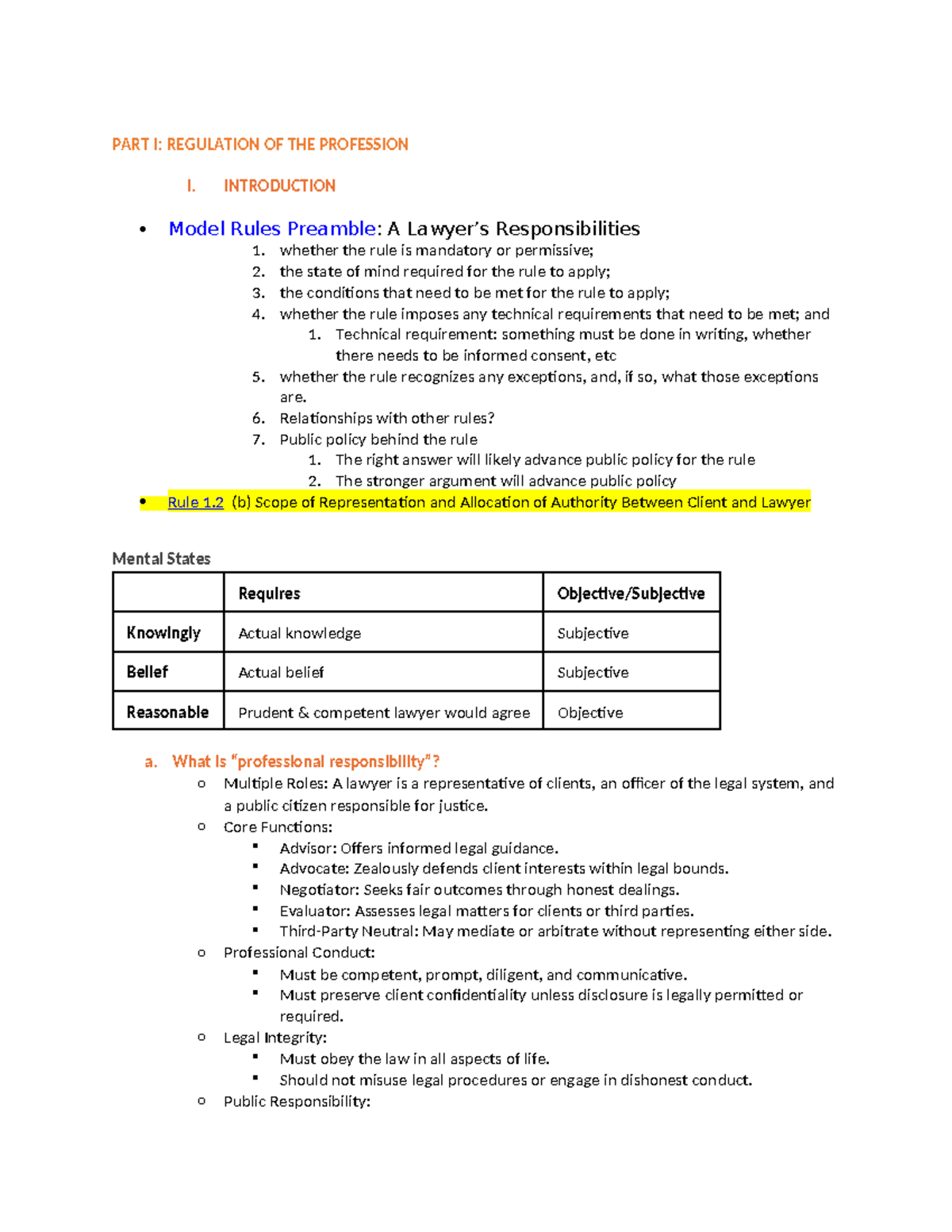 Civil Procedure (Civ Pro) One Sheet: Personal Jurisdiction