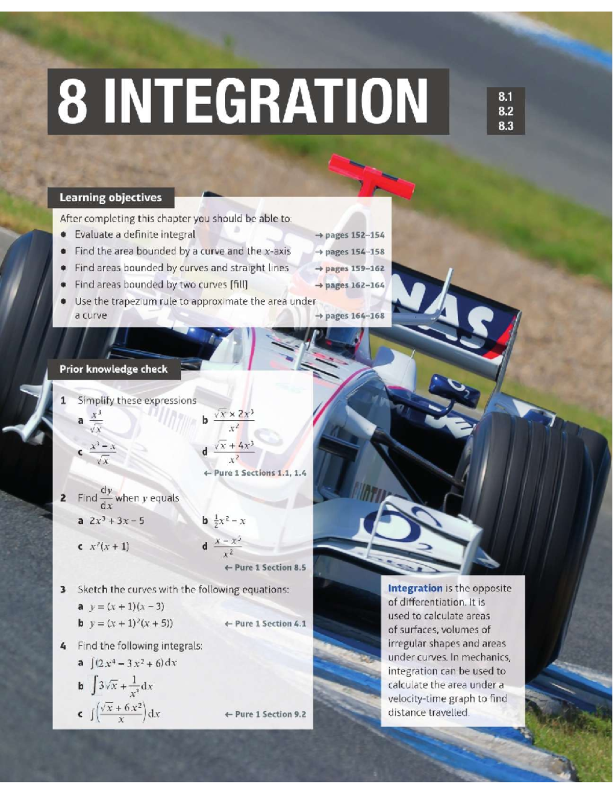 11H Integration Chapter 8: Definite Integrals & Areas Under Curves ...