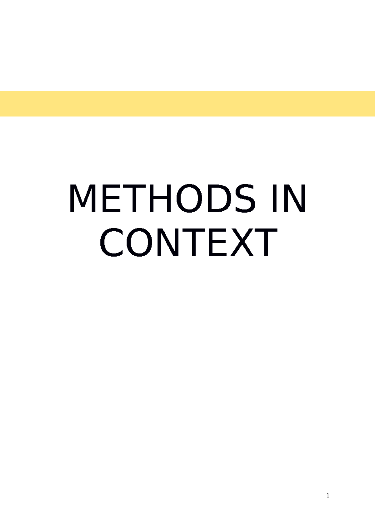Research Methods in Context: Key Factors & Considerations Summary - Studocu