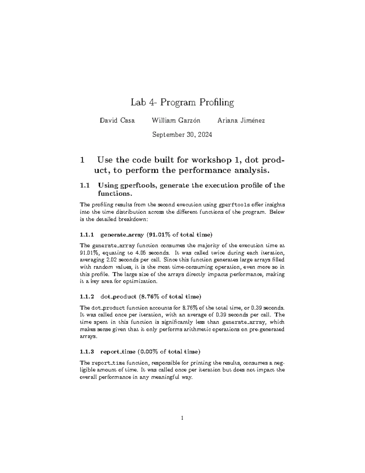 Lab 4: Performance Analysis and Profiling Techniques in C/C++ - Studocu