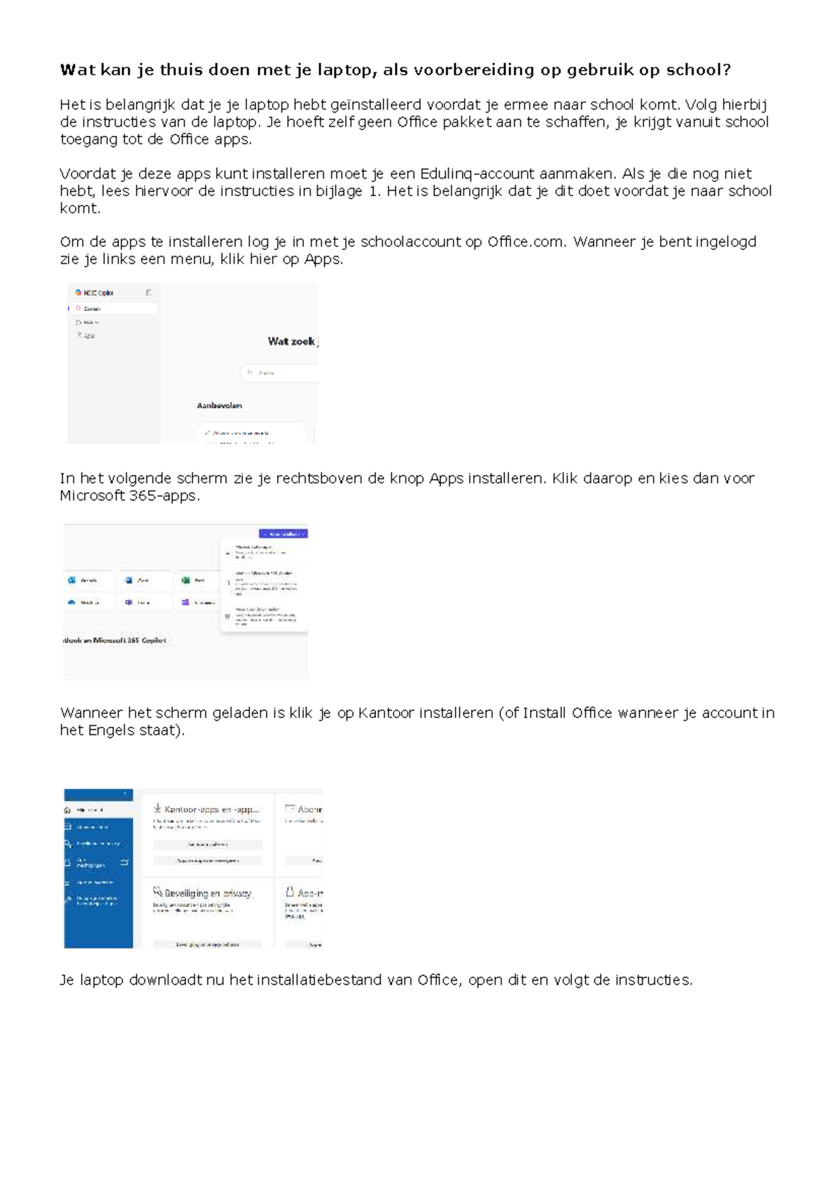 250716 - Thuis Instructies voor Laptop Voorbereiding voor School ...