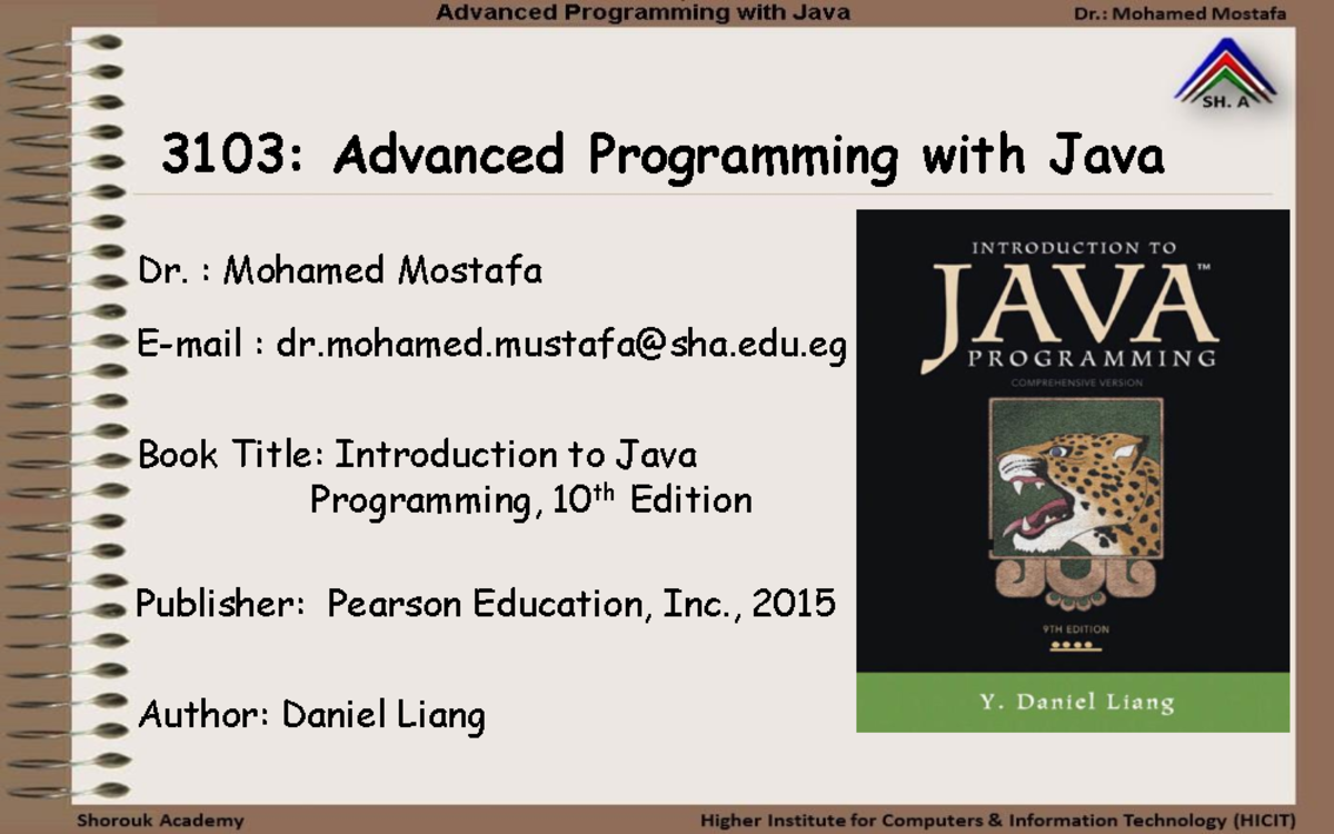 Java Basics: An Introduction to Programming - 3103 Course Notes - Studocu
