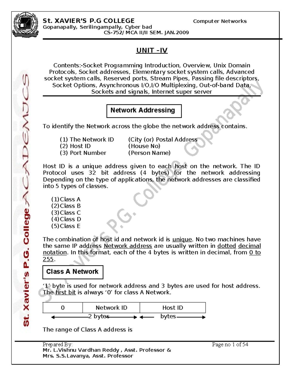 MCA SEM JAN 2009 Computer Networks II: Internet Working Concepts - Studocu
