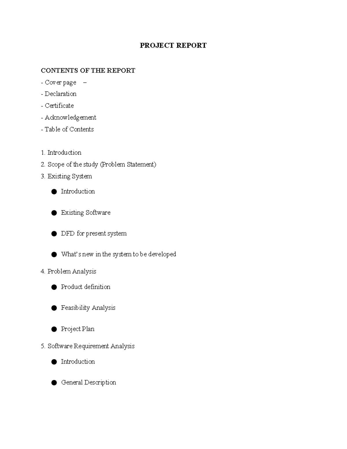 B.Tech Project Report Format: Contents & Guidelines - Studocu