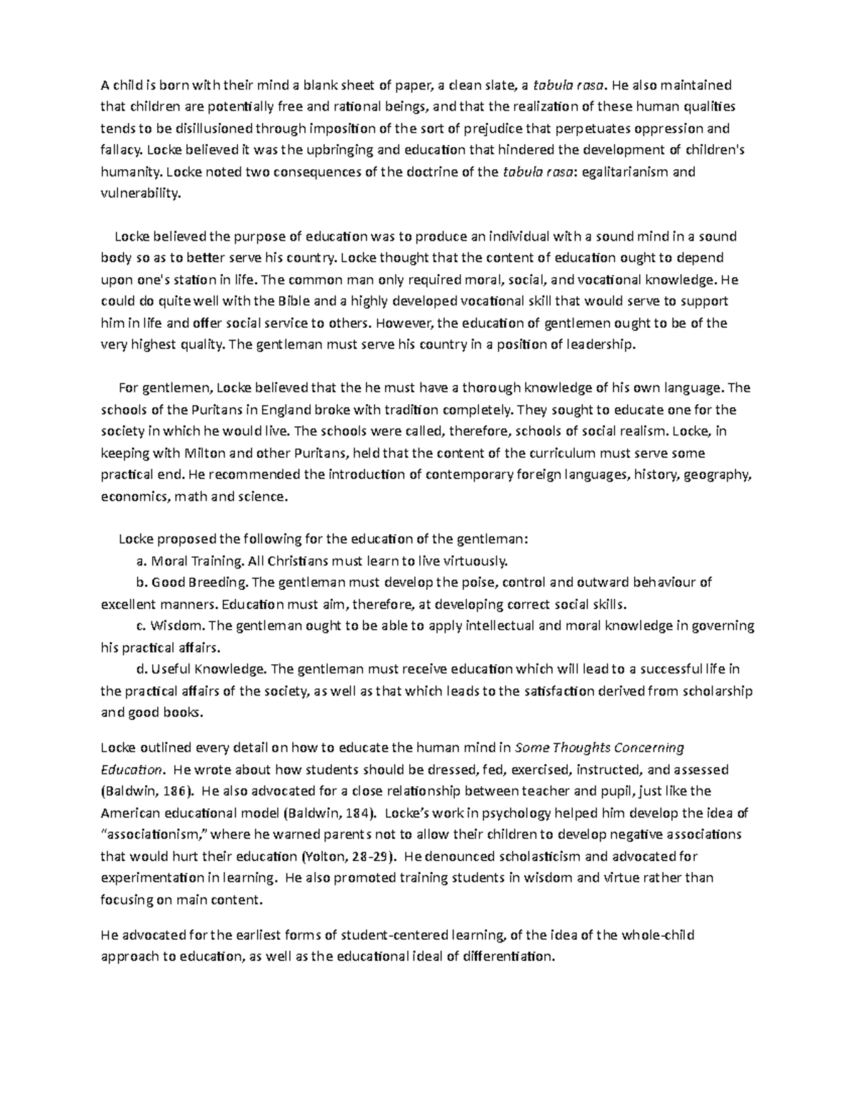 Locke's Theory of Tabula Rasa: Education and Social Change Insights ...