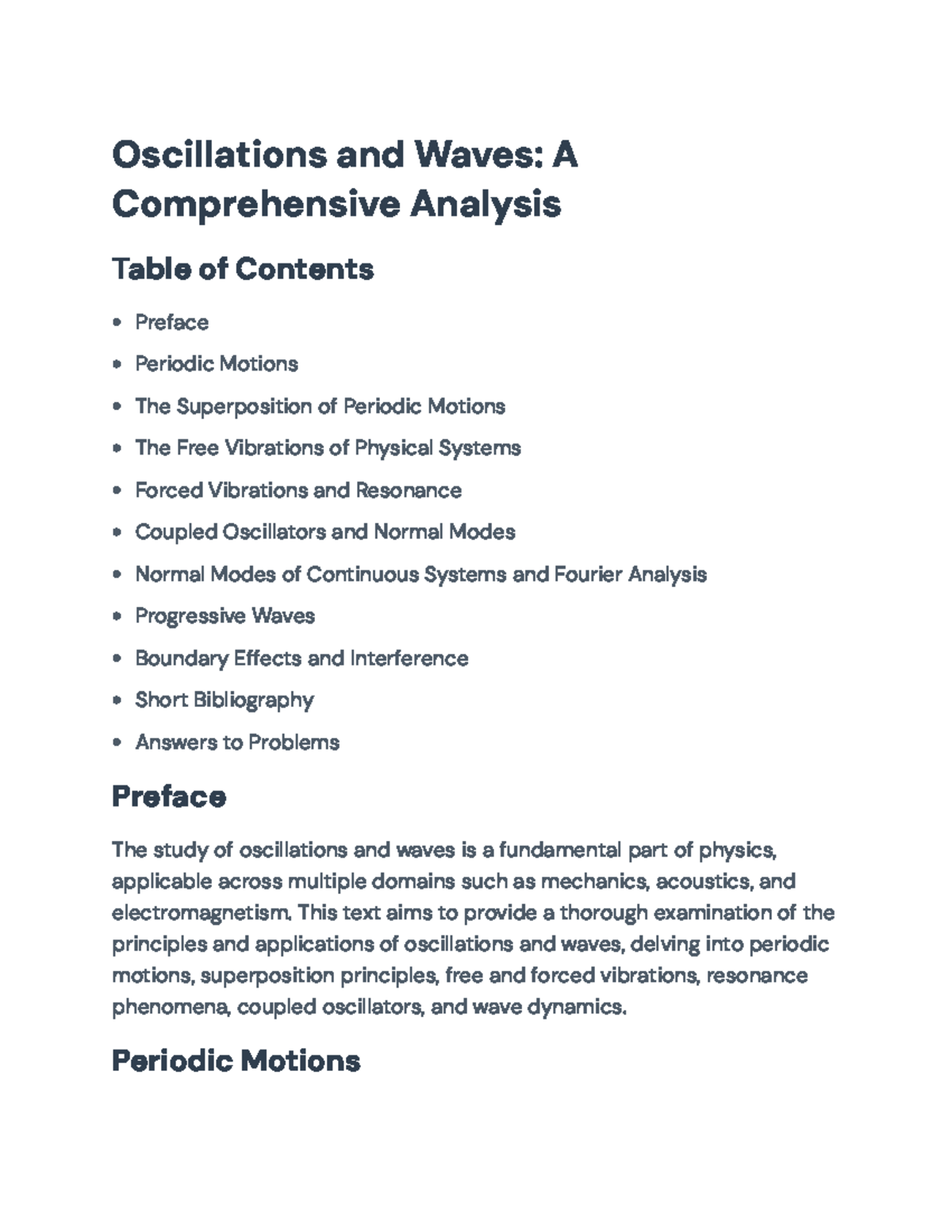 Oscillations and Waves: Comprehensive Analysis for PHYS 101 Final Exam ...