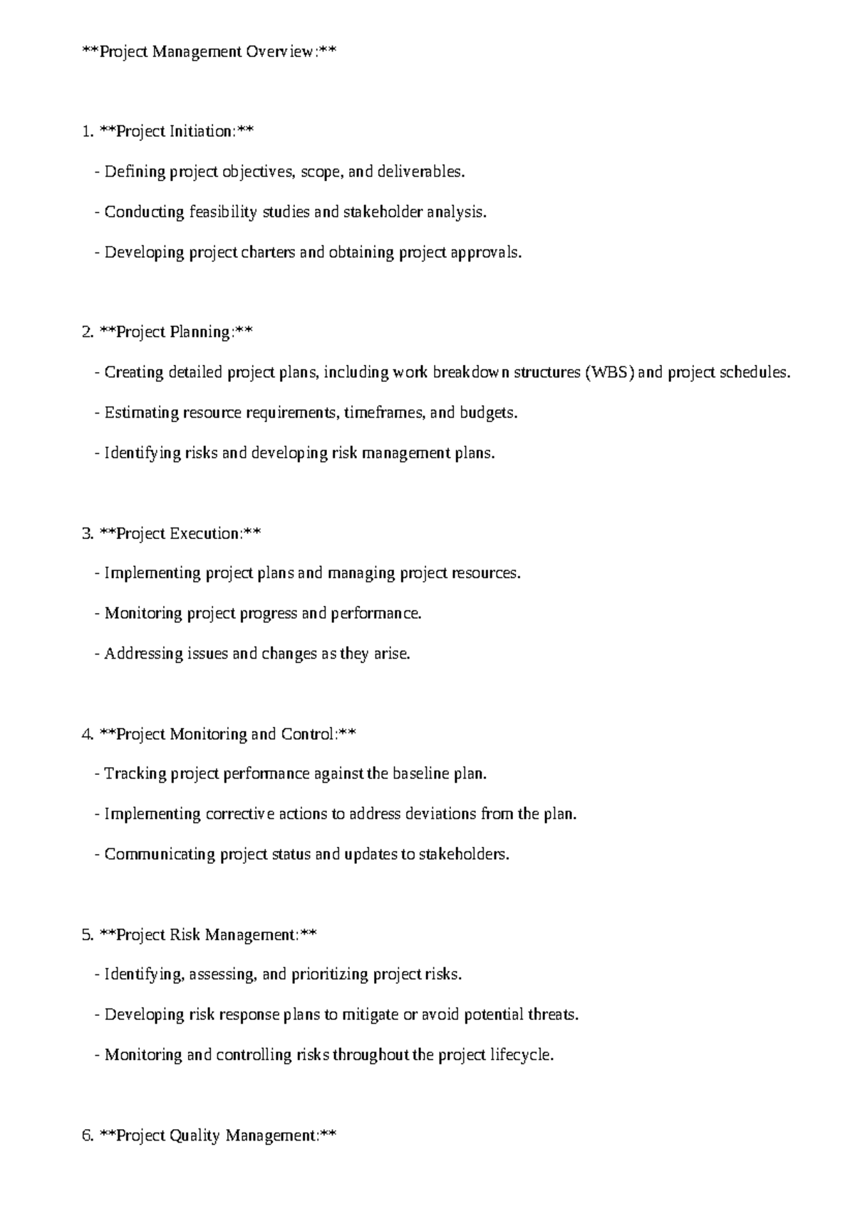 Text-to-word (11) - Business science - Project Management Overview ...
