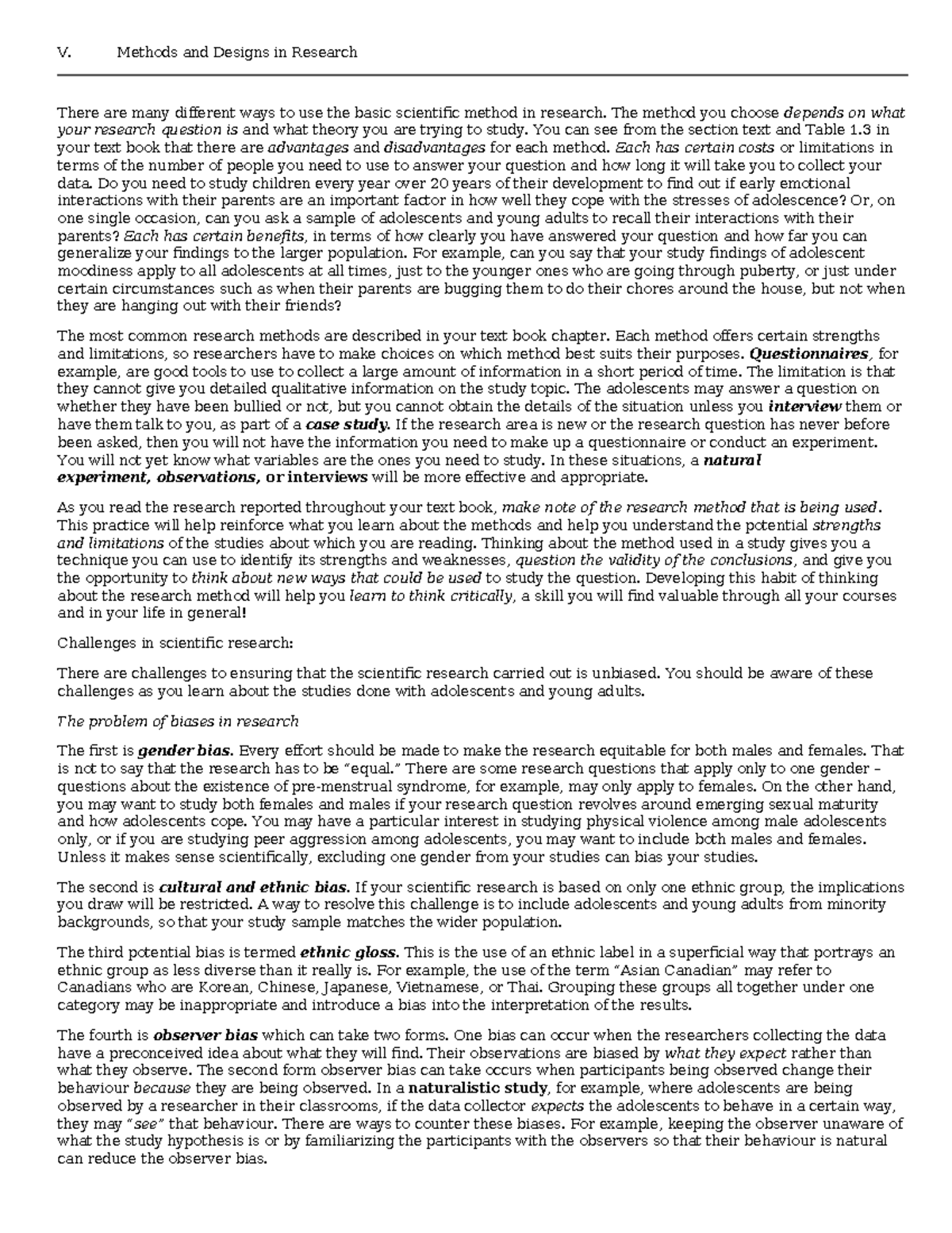 PSYC 3310 - Unit 1 Notes: Research Methods & Designs Overview - Studocu