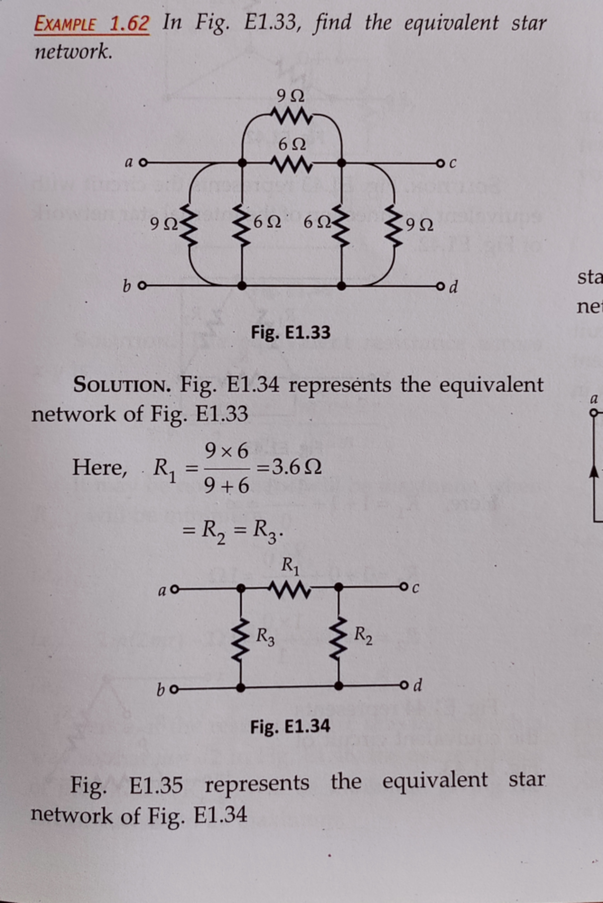 BE E Numericals - EXAMPLE 1 In Fig. E1, find the equivalent star ...
