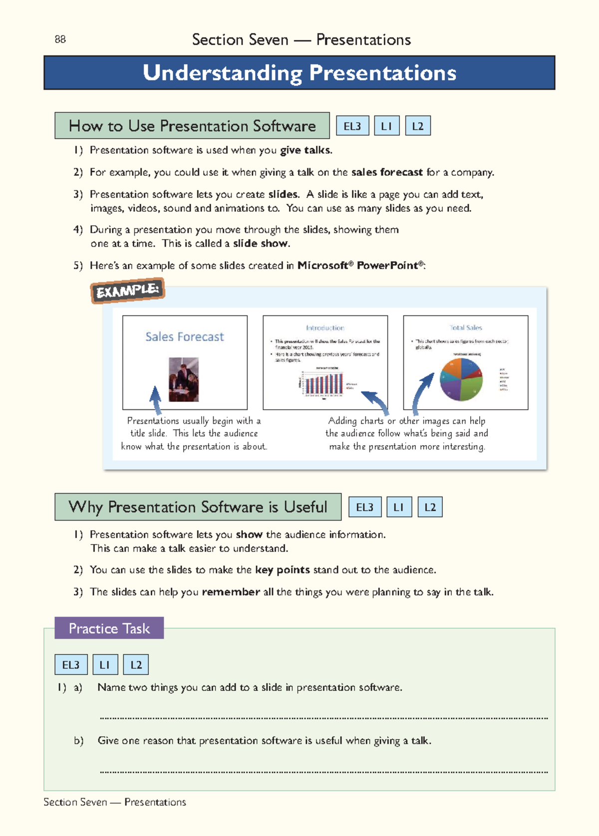PowerPoint Practice Guide EL3 L1 L2: Mastering Presentation Software ...