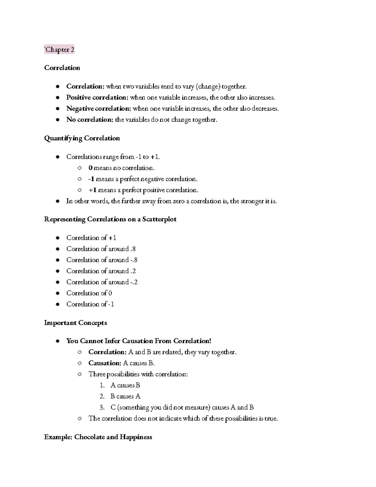 Psych 105 - lectures - `Chapter 2 Correlation Correlation: when two ...