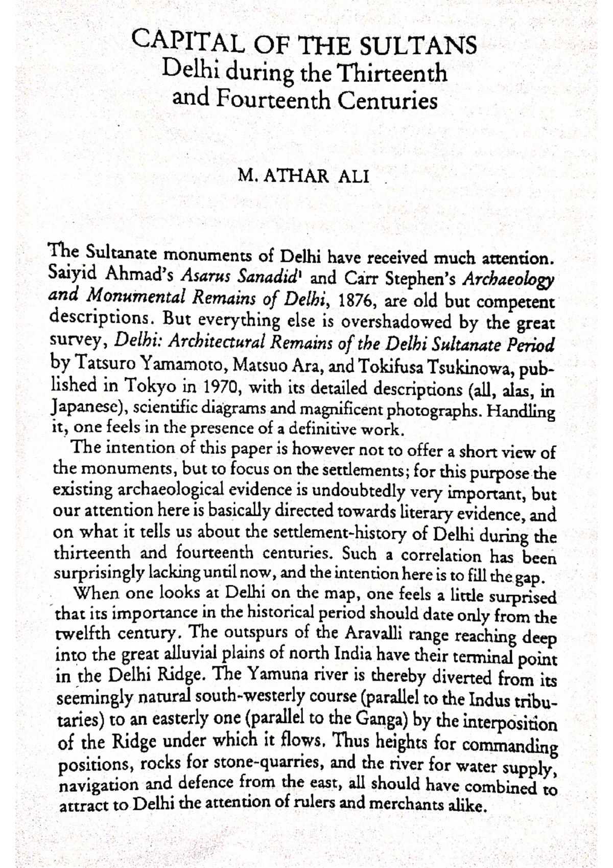 Atahar Ali Unit 2 - Athar Ali - CAPITAL OF THE SULTANS Delhi during the ...