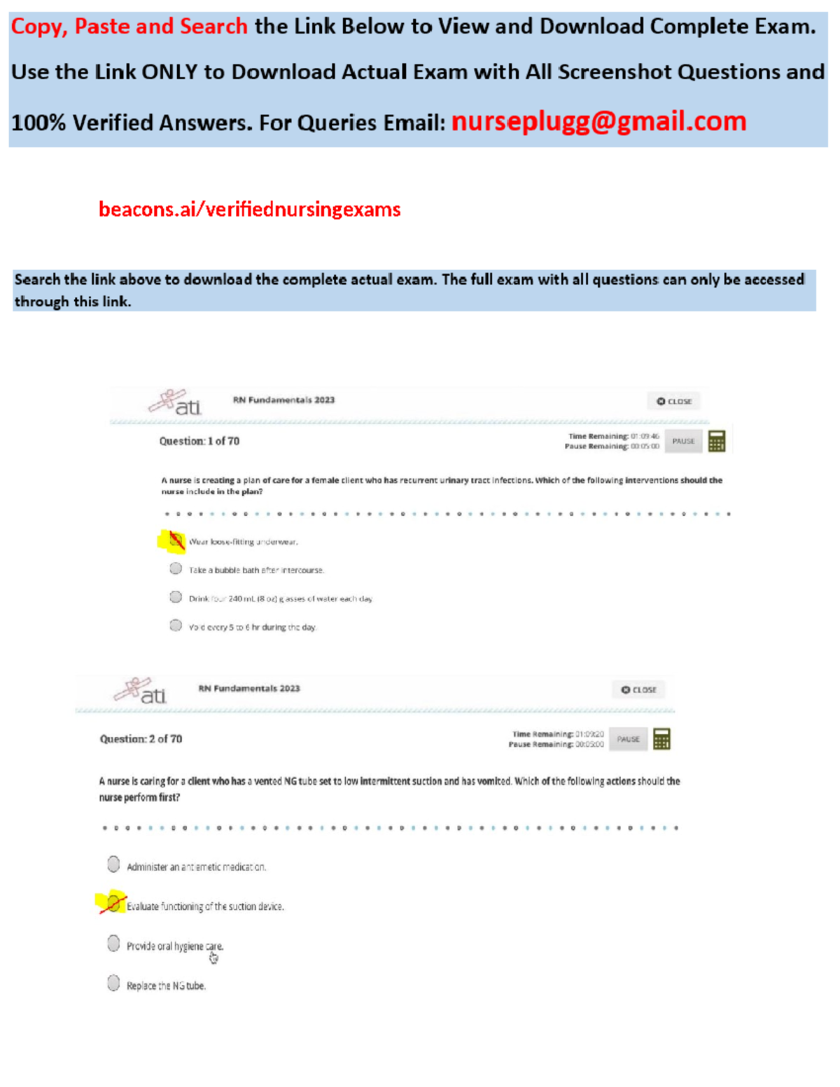 ATI RN Fundamentals Proctored Exam NGN: 70 Questions & Answers 2025 ...