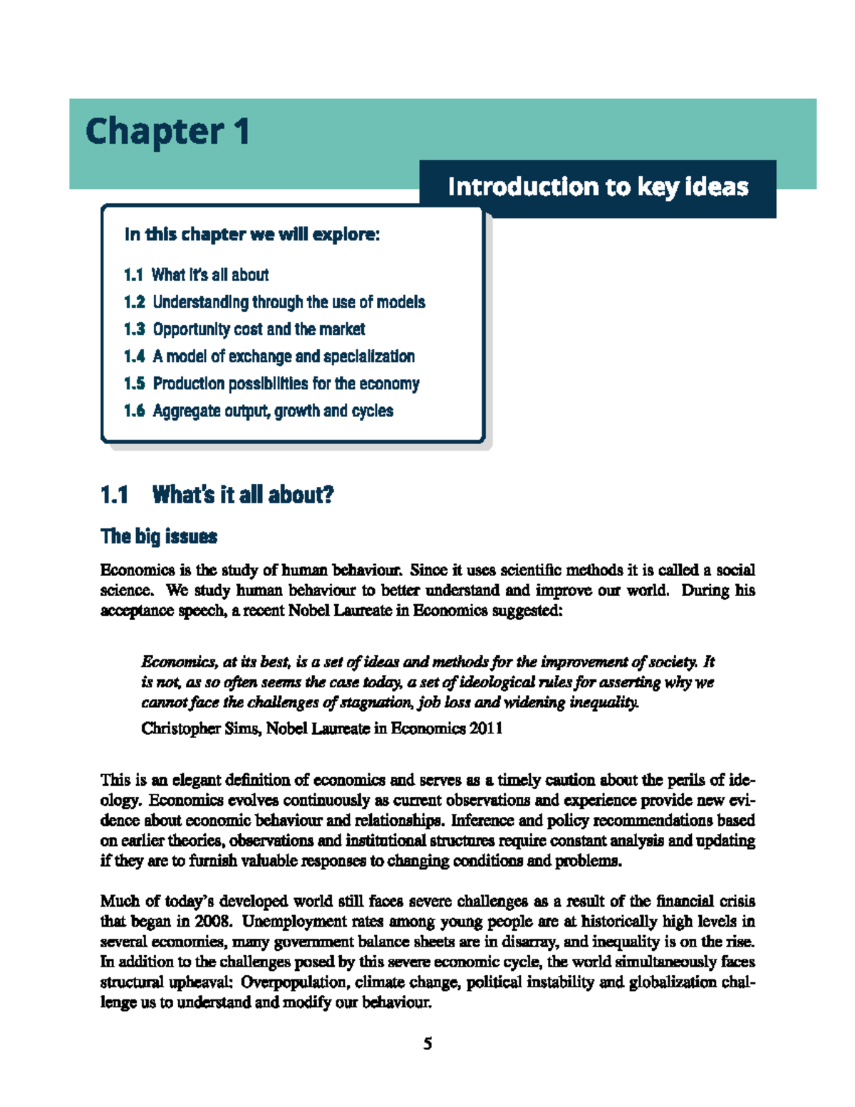 Microeconomics - Chapter 1: Introduction to Key Economic Ideas - Studocu