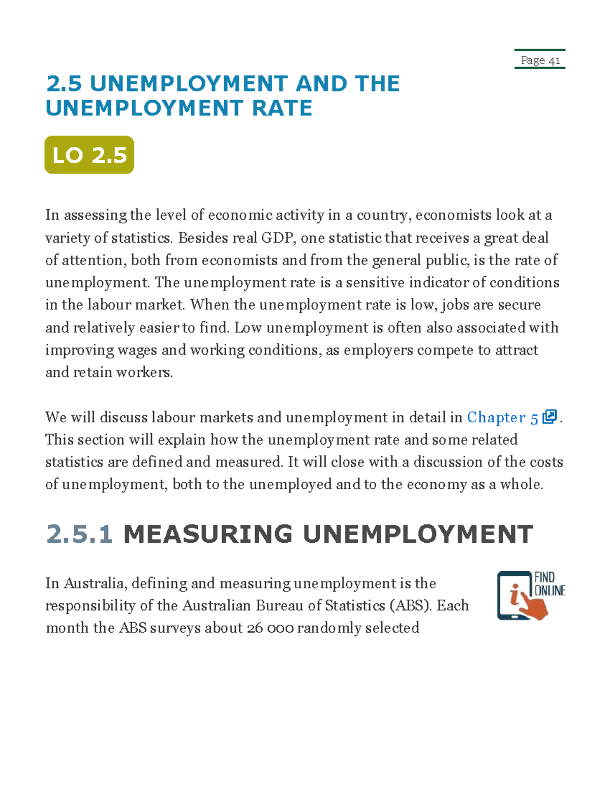 Chapter 5: Unemployment and the Unemployment Rate (LO 2.5) - Studocu