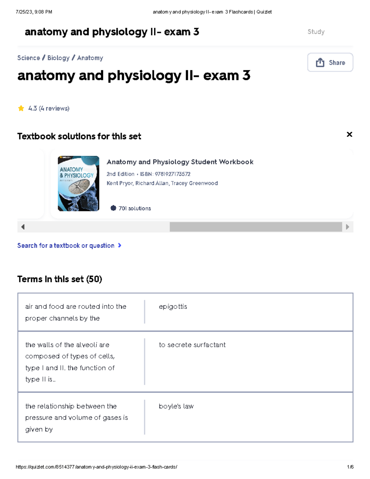 Anatomy & Physiology II - Exam 3 Flashcards Quizlet - Studocu
