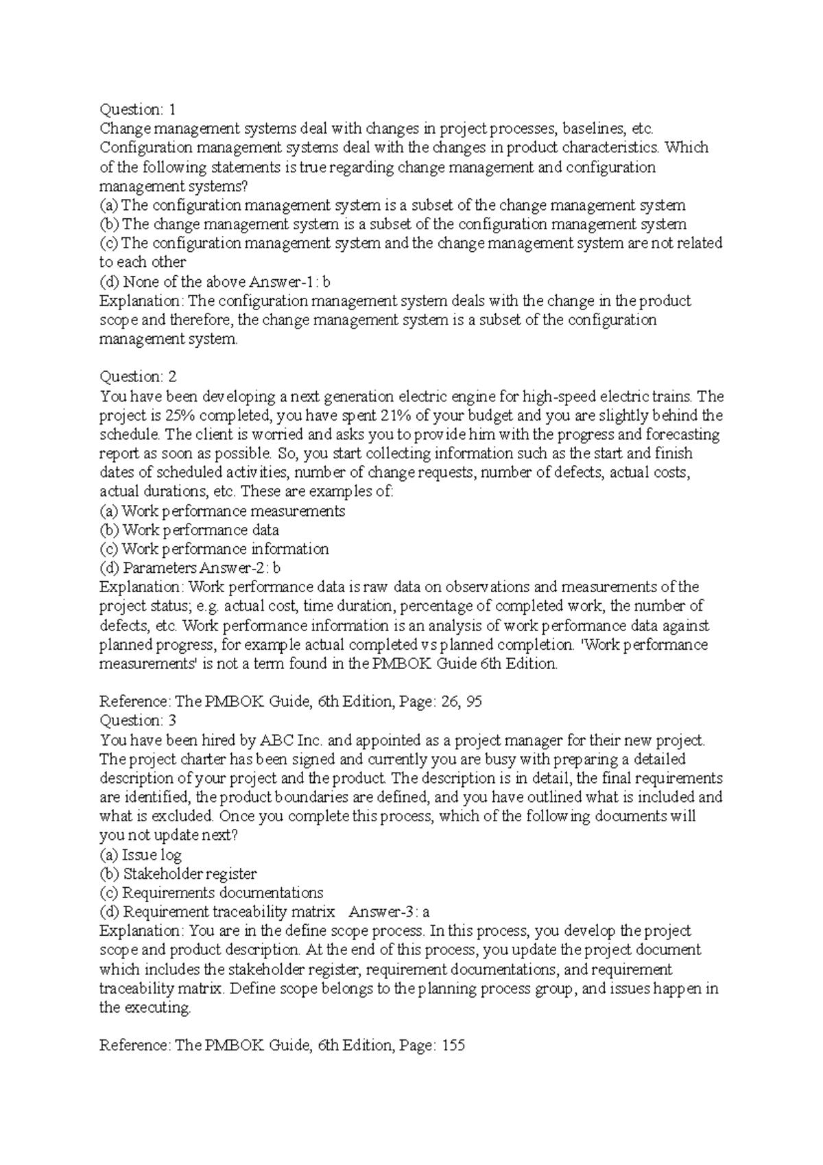 PMF Practice Exam Questions: Key Concepts and Answers - Studocu