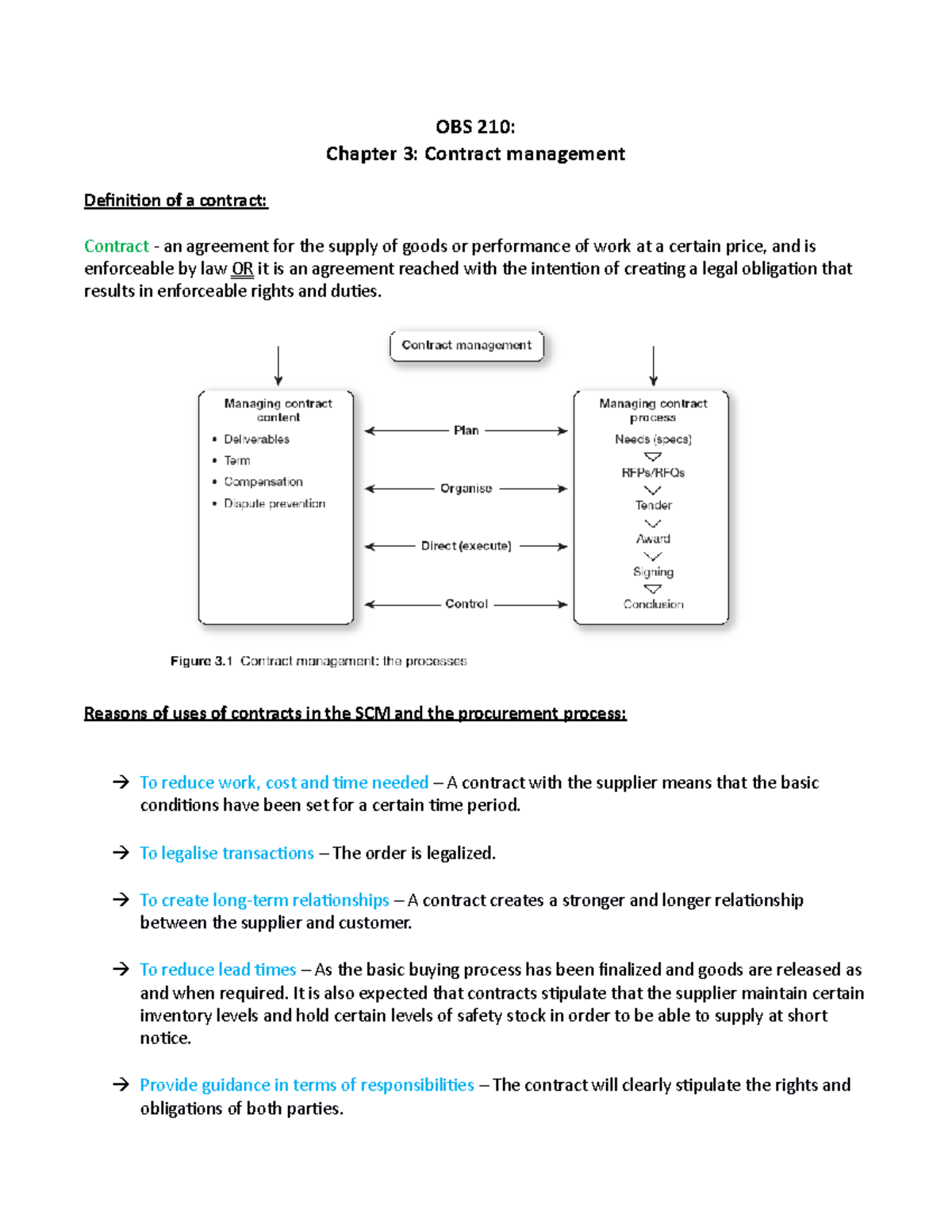 OBS 210 chapter 3 - Summary Business management - OBS 210: Chapter 3 ...