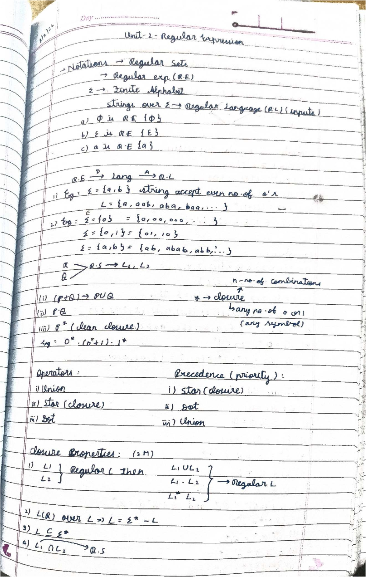 Regular Expressions and Languages: Concepts and Examples (CS 102) - Studocu