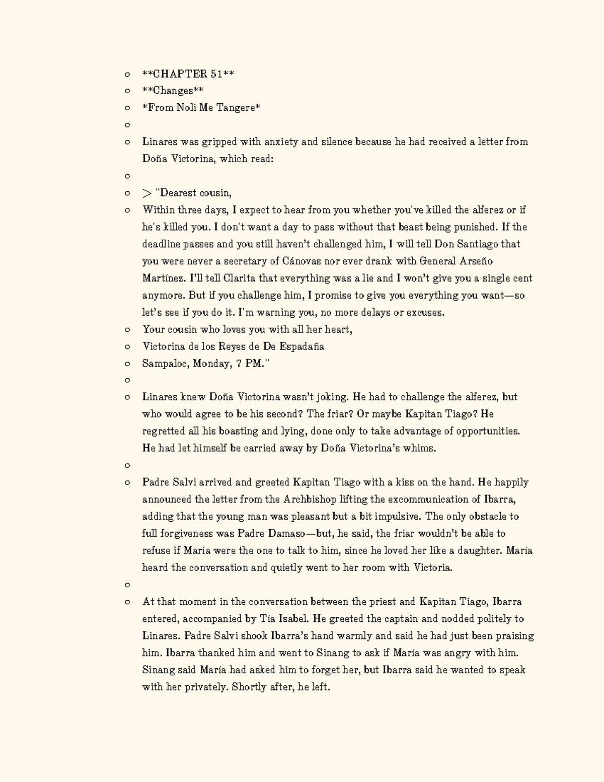Chapter 51- Transcribe Noli Me Tangere - CHAPTER 51 Changes From Noli ...