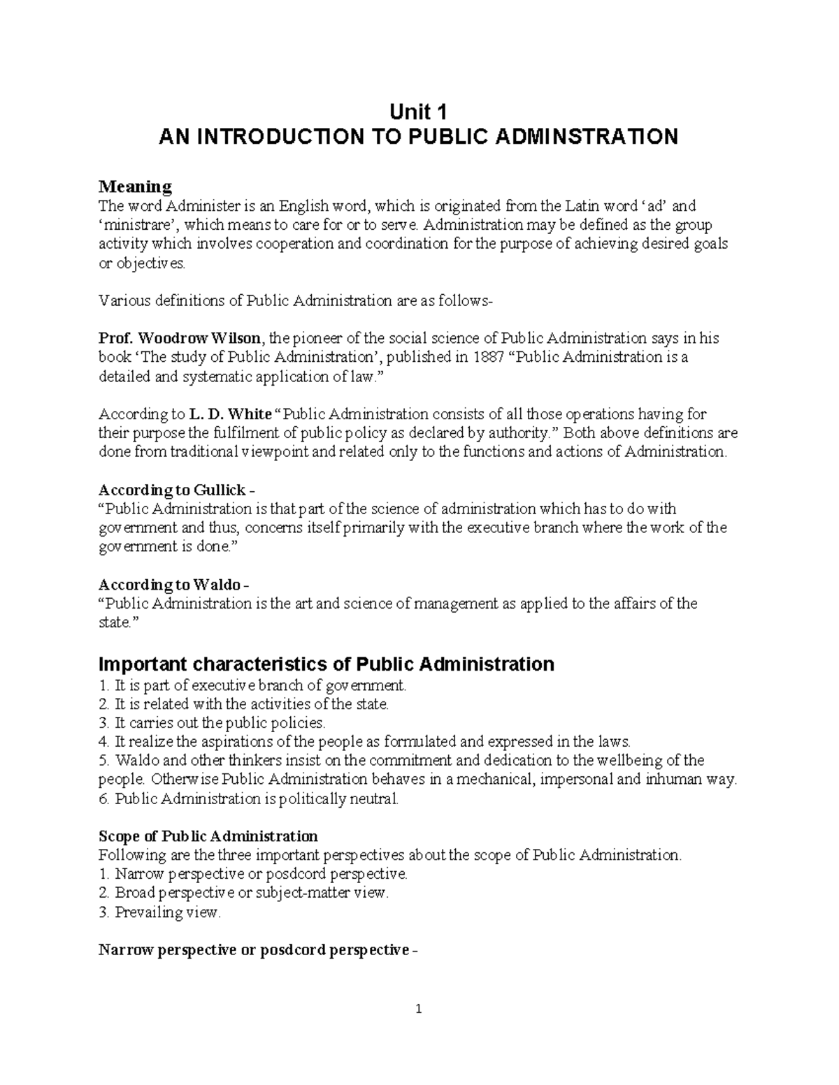 Public Administration: An Introductory Overview of Concepts & Evolution ...