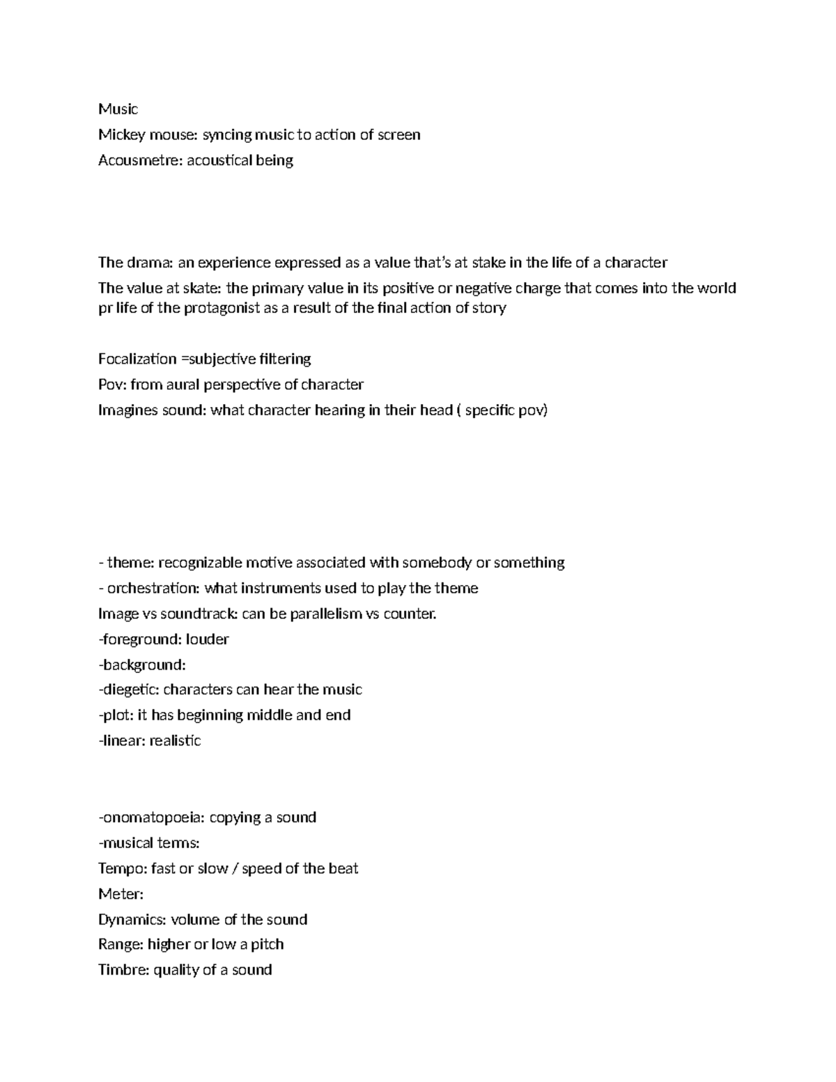 MUS 101: Final Exam Study Notes on Music and Sound Concepts - Studocu