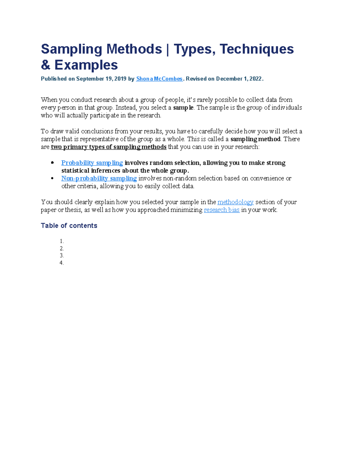 Sampling Techniques: Types, Methods & Examples (STAT 101) - Studocu