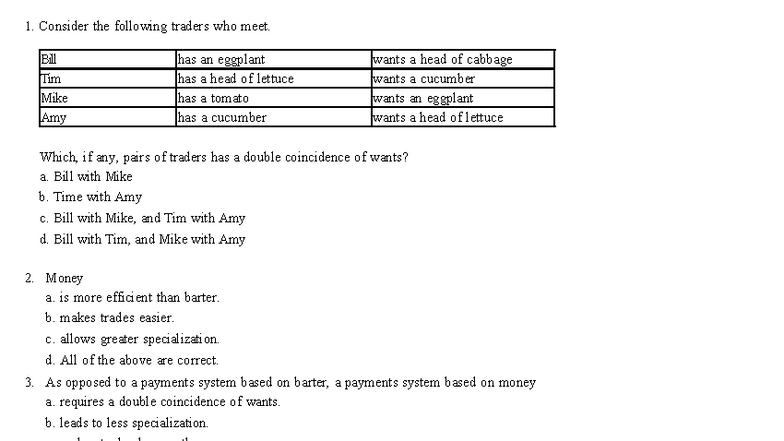 Questions to Review - Chap 5: Money and Banking Concepts - Studocu