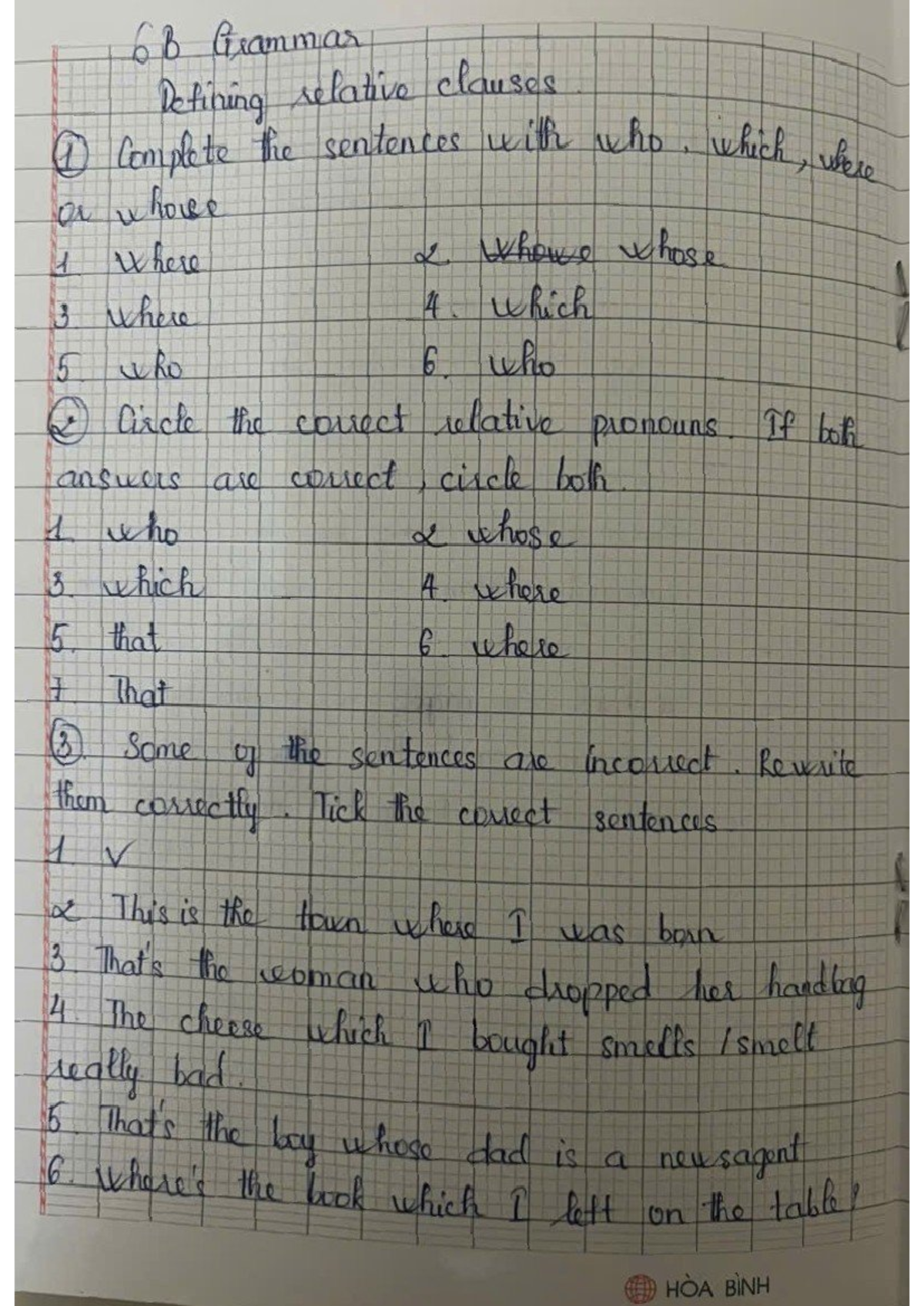 6B Grammar: Defining Relative Clauses - Task 3 Notes - Studocu