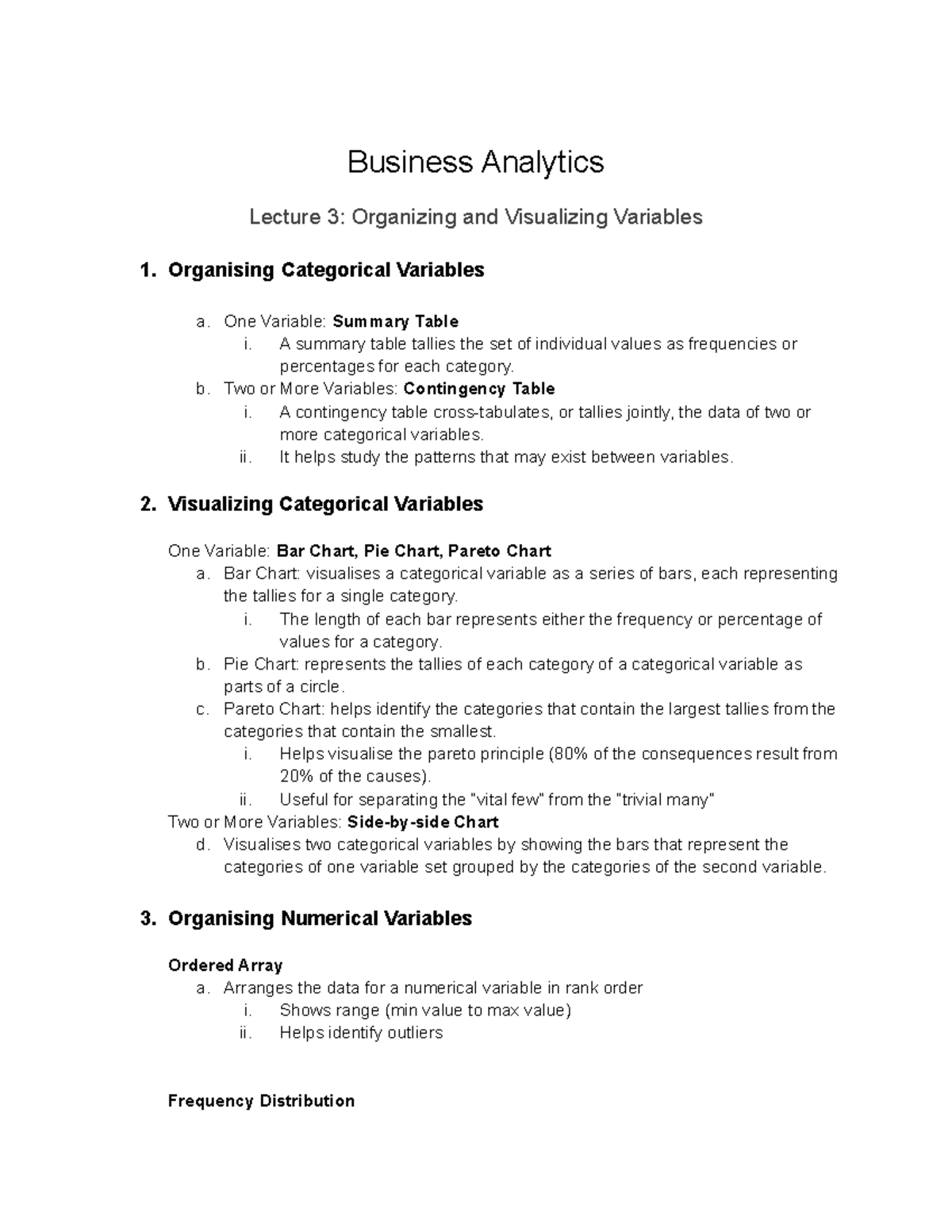 Business Analytics 3: Organizing & Visualizing Variables Explained ...