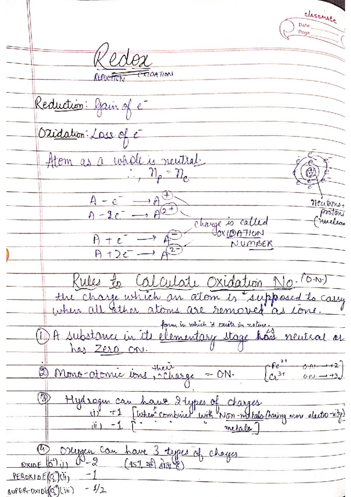 Redox Reactions: Understanding Oxidation and Reduction Concepts - Studocu