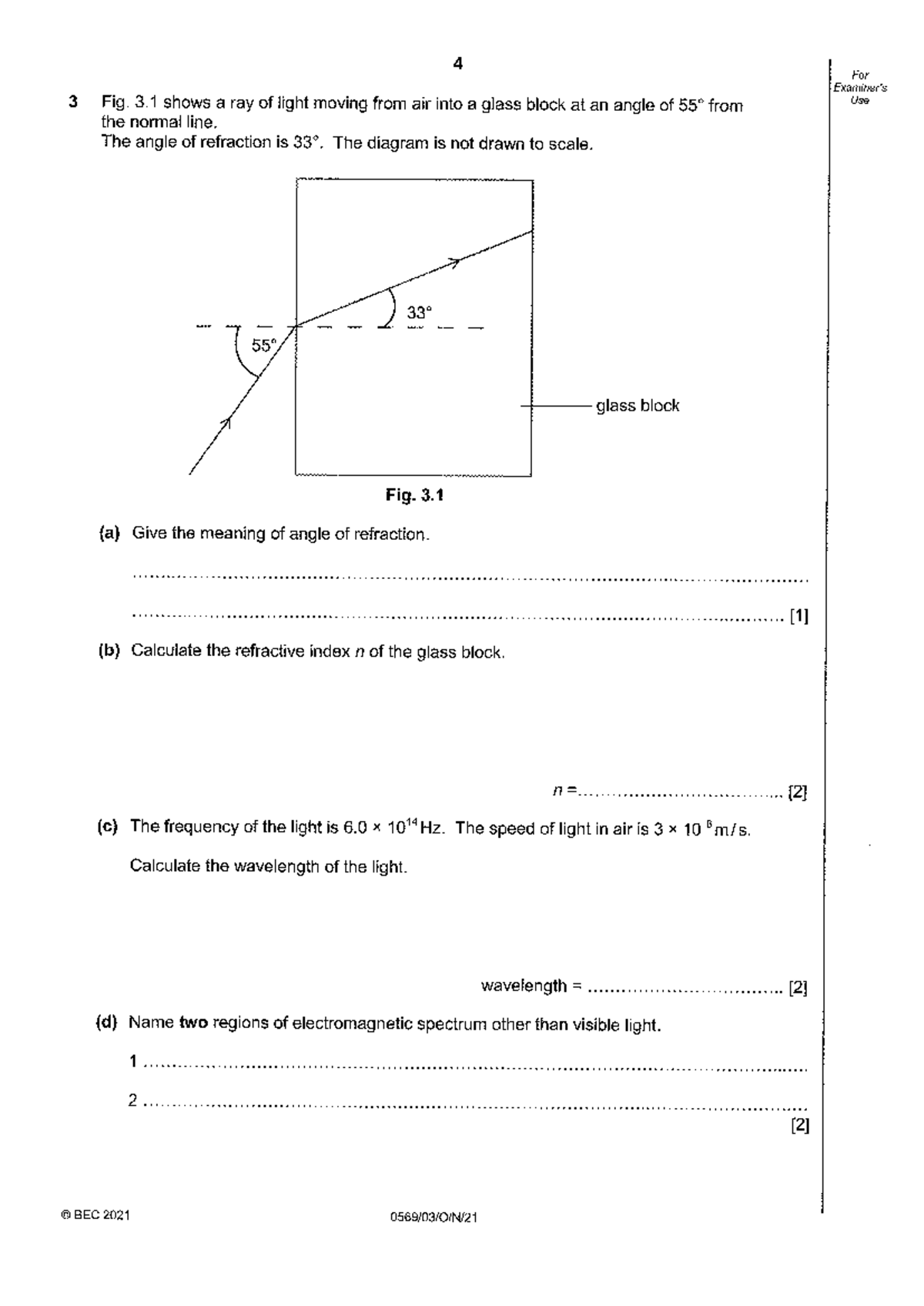 BEC General Physics Revision Booklet: Light and Refraction Concepts ...