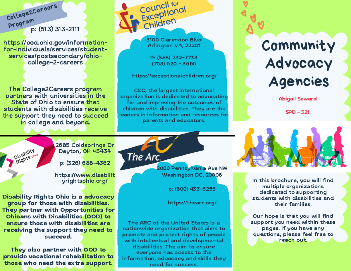 W4 Community Advocacy Agencies brochure - p: (513) 313- ood.ohio ...