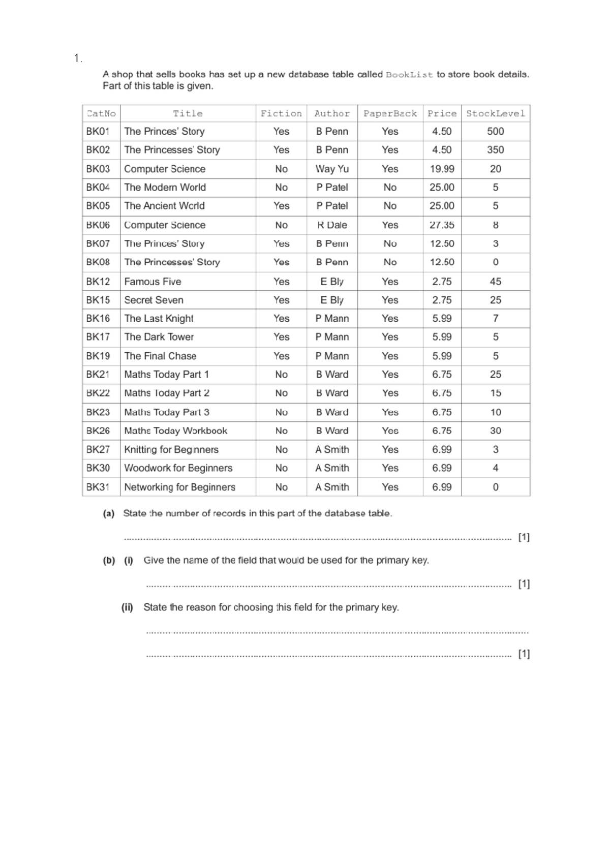 OL Database WS PP - Book and Music Database Worksheet - Studocu