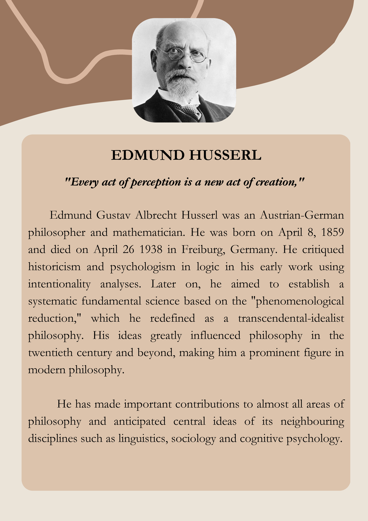 Philosopher-EDMUND HUSSERL: Key Ideas & Contributions to Modern Thought ...