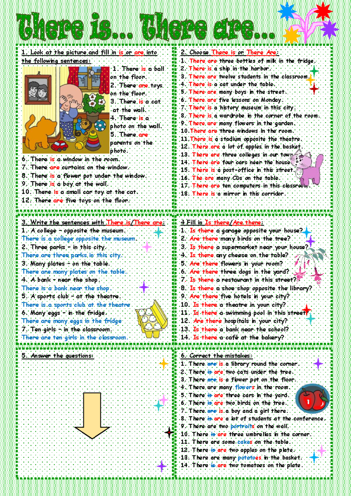 There is/Are Exercise Worksheet for English Grammar Use - Studocu