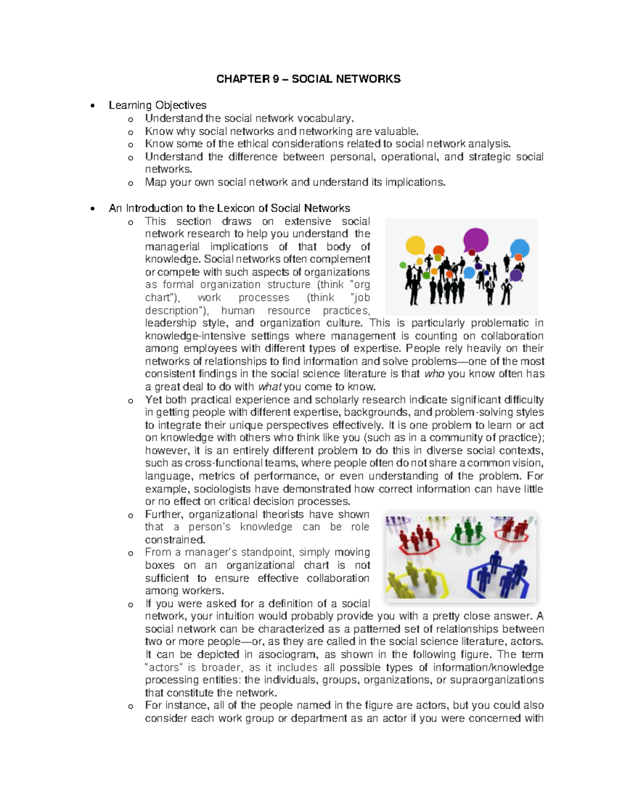 Chapter 9: Understanding Social Networks and Their Value in Management ...