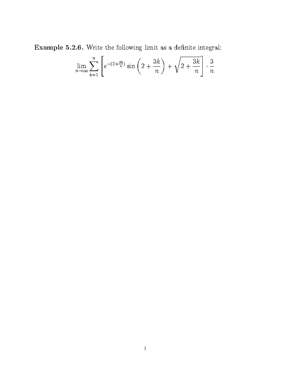 MATH 101 W22 T2 Lecture 4 Definite & Indefinite Integrals Examples ...