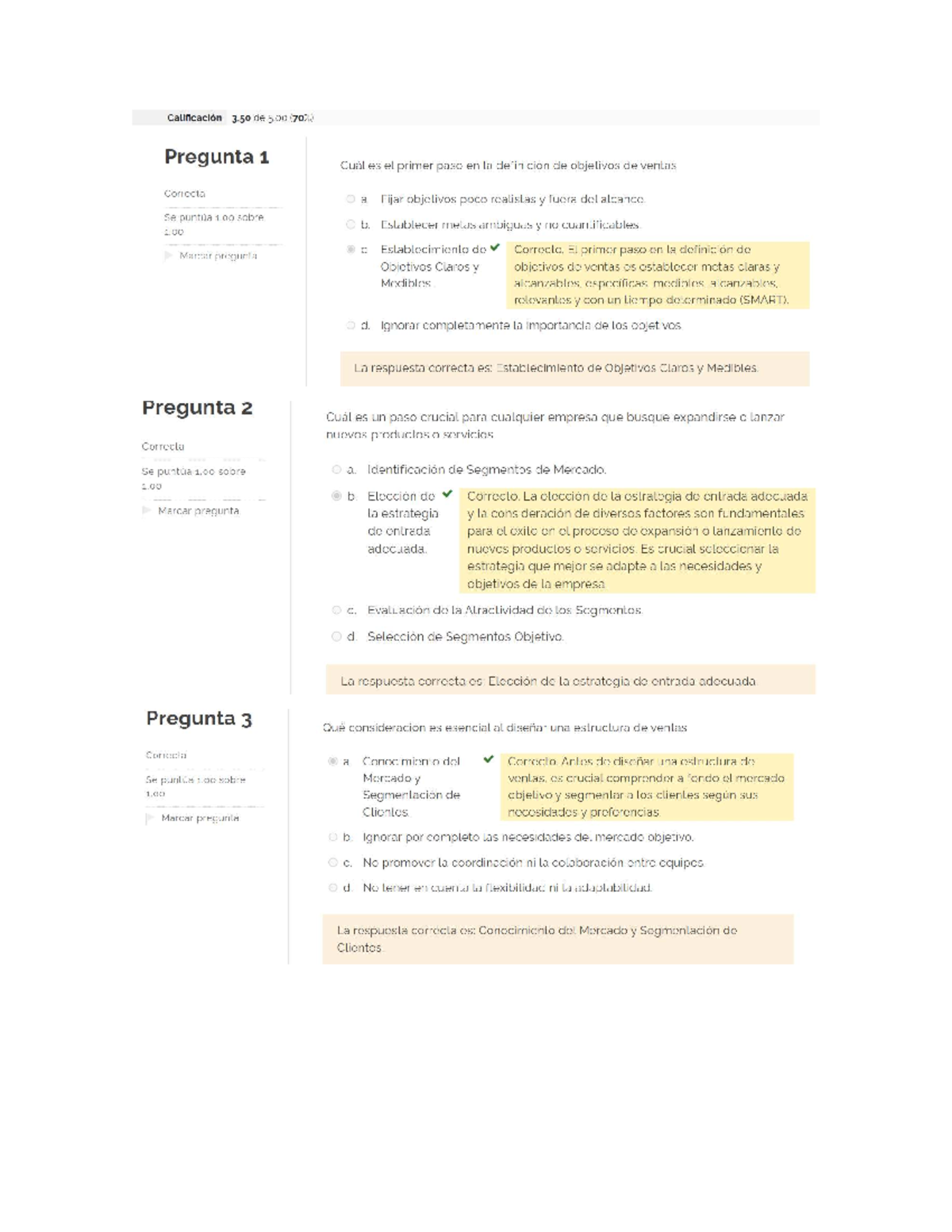Evaluación Unidad 2: Preguntas y Respuestas - Dirección Comercial - Studocu
